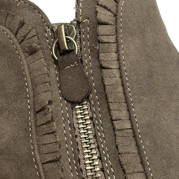 MIA Mabel ruffle Charcoal Gray Ankle Boots - Picture 10 of 10